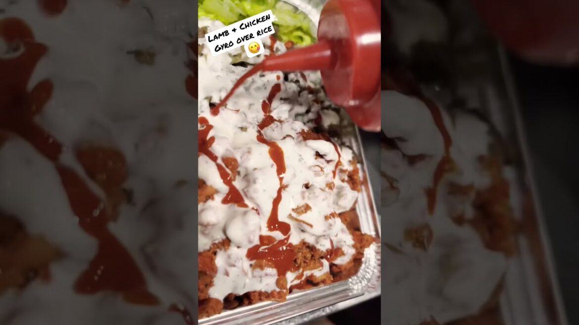 Lamb & Chicken Gyro over rice #shorts