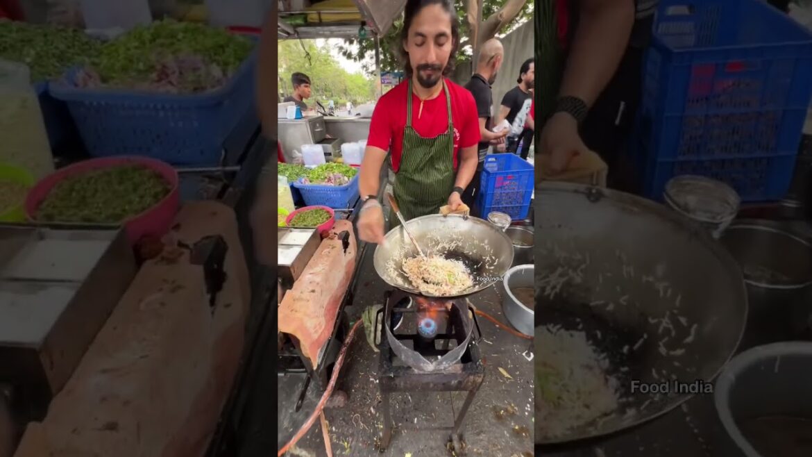 Indian Street Style Fried Rice Making