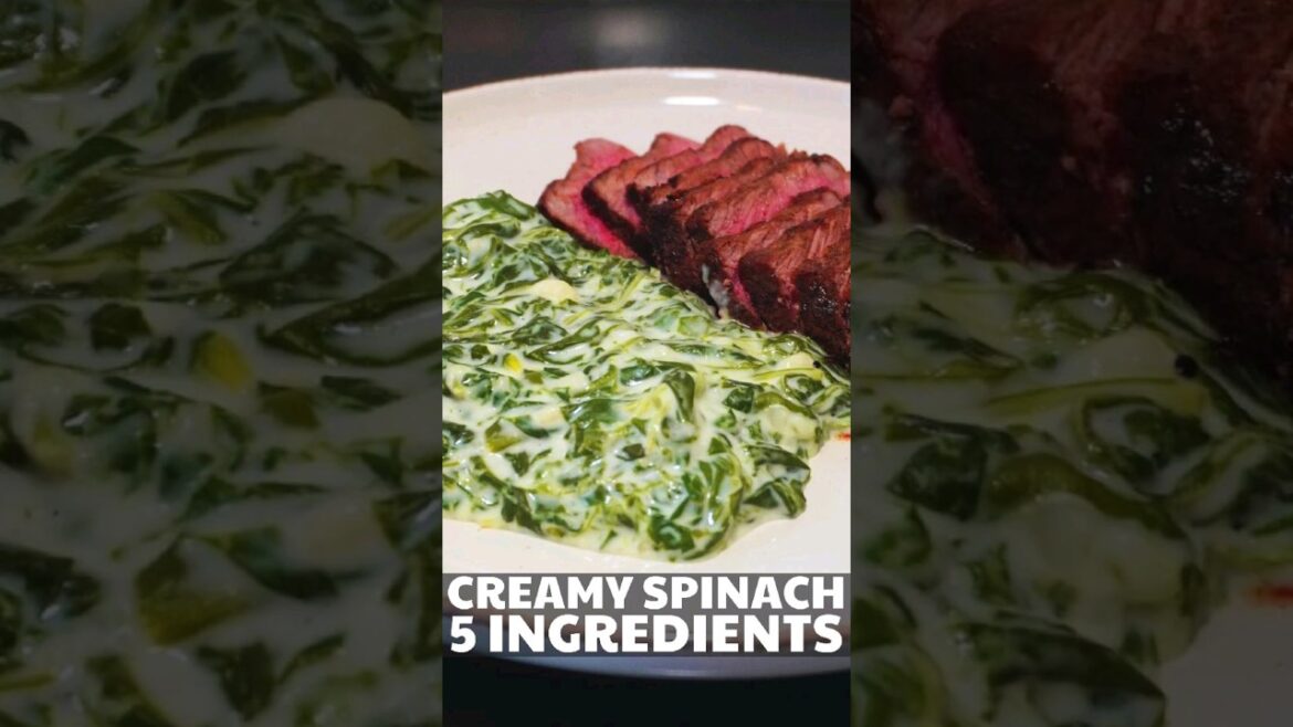 5 INGREDIENTS - CREAMY SPINACH - EASY&TASTY #shorts #trending #viral #cooking #recipe