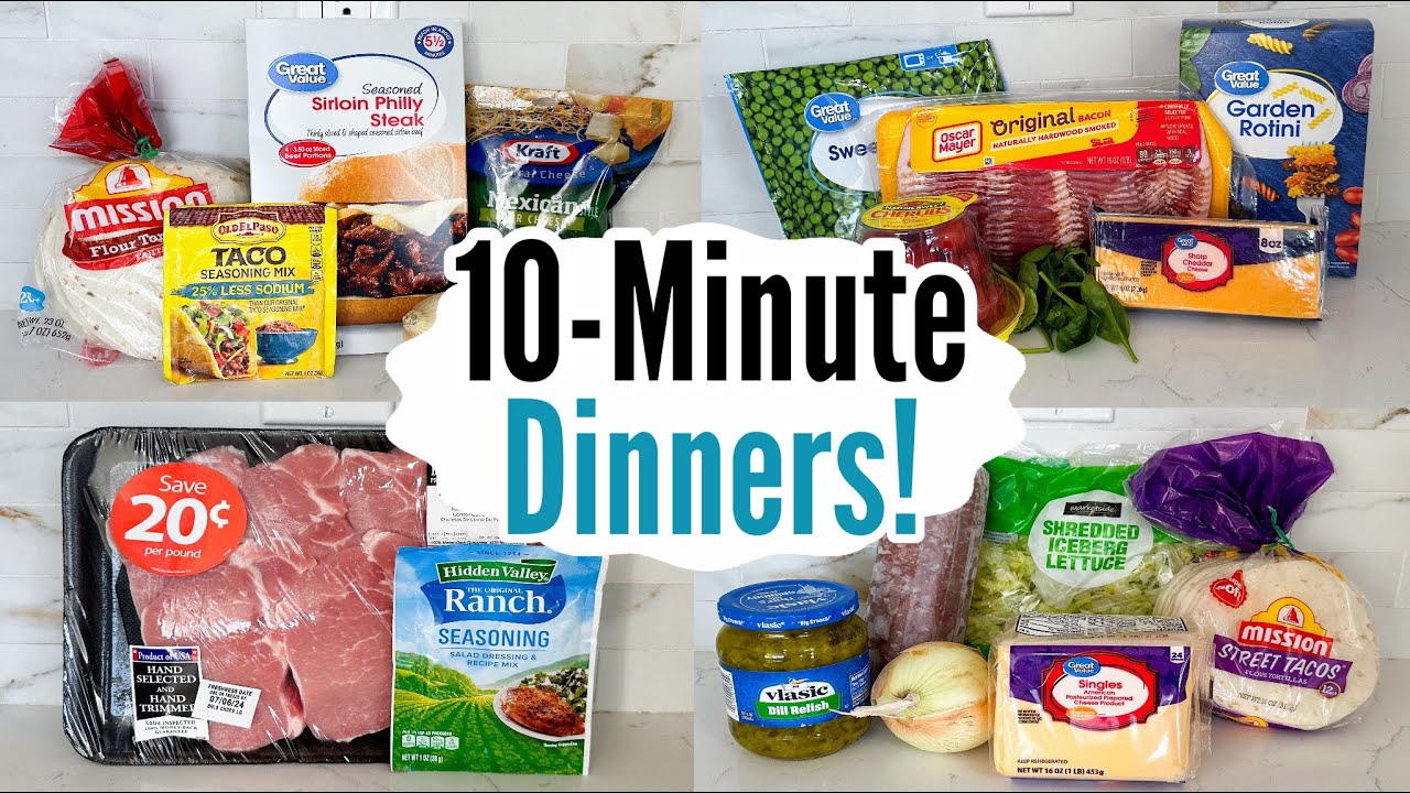10 MINUTE DINNERS | 5 Tasty & QUICK Recipes | Best Home Cooked Meals