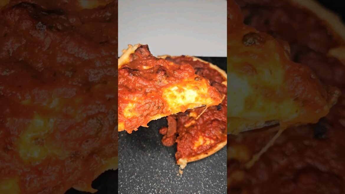 Easy Cheesy Deep Dish Pizza Recipe | Chicago Style #shorts