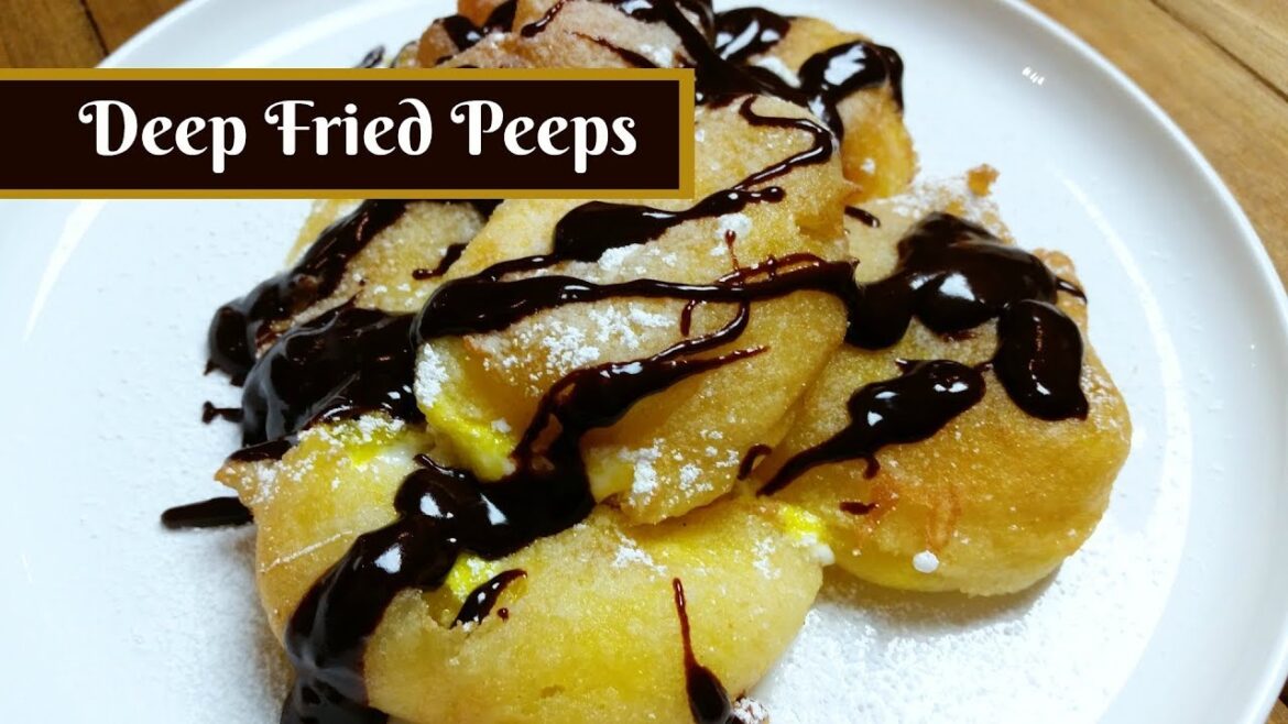 Deep Fried Peeps with Chocolate Fondue ~ Peeps Recipe Challenge ~ Amy Learns to Cook