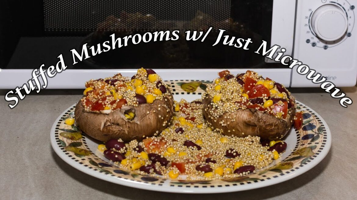 Quick Vegan Stuffed Mushrooms - Microwave Recipe # 1