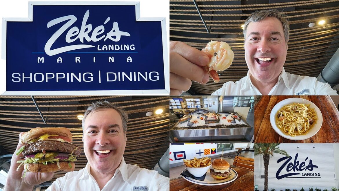 Beach Food Restaurant Review of Seafood & Best Burgers at Zeke’s Restaurant in Orange Beach, AL