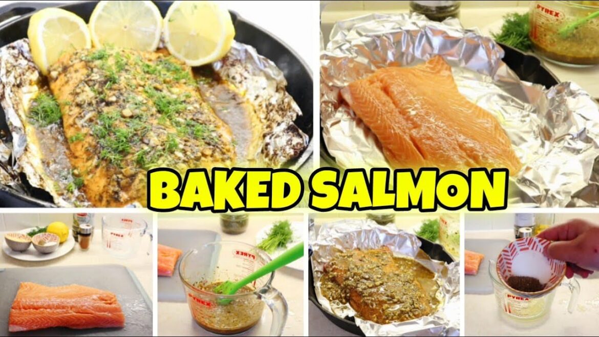 Quick and Easy Lemon Pepper Baked Salmon Fish Recipe | Oven Baked Salmon Process Step by Step