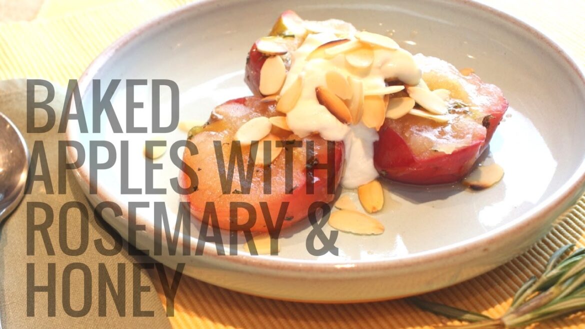 Easy Baked Apples with Rosemary & Honey