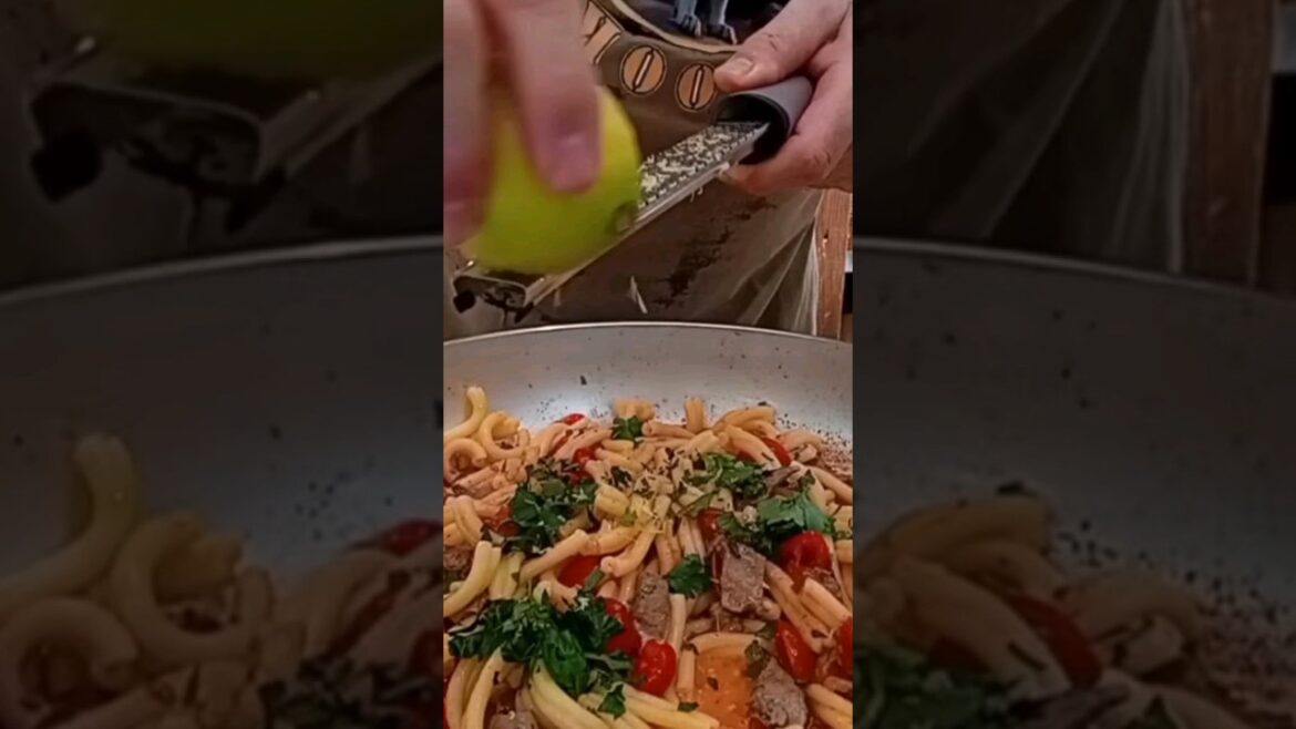 Pasta with Tuna / Strozzapreti al tonno. Watch full video on my channel and subscribe. Thank you! Pasta with Tuna / Strozzapreti al tonno. Watch full video on my channel and subscribe. Thank you!