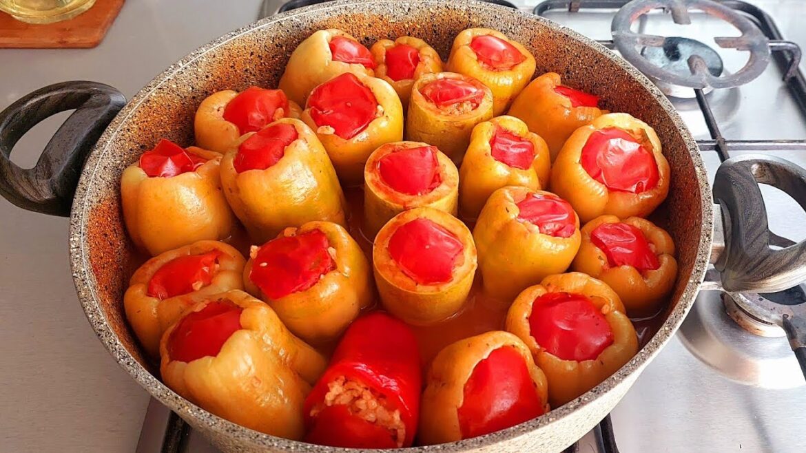 Турецкая долма. Фаршированные перцы – самый простой и вкусный рецепт!  Вкусно и дешево!