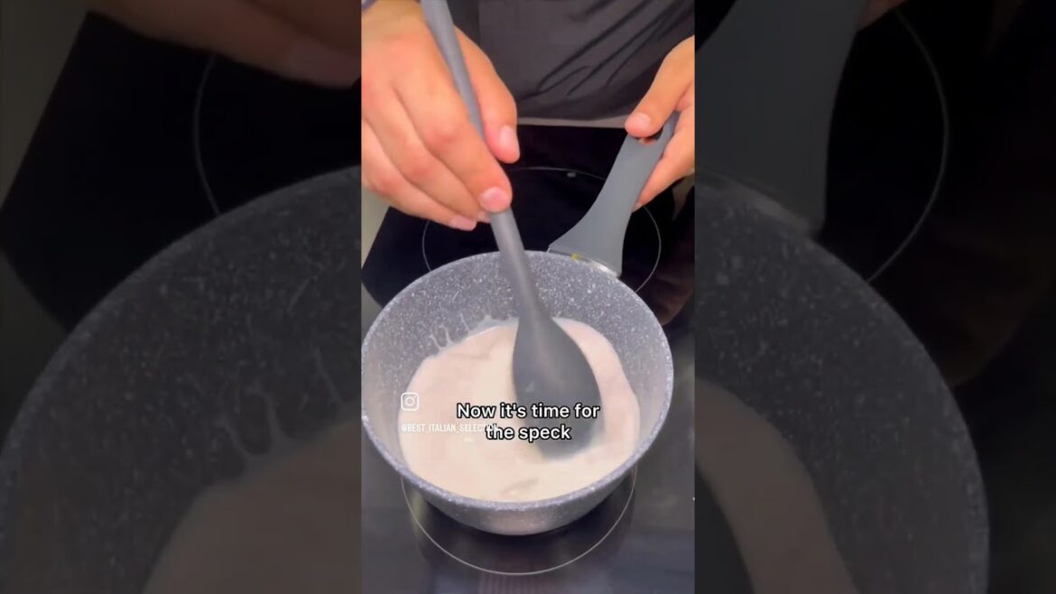 Risotto al gorgonzola con speck, nocciole e parmigiano aromatizzato al basilico #rice #risottorecipe