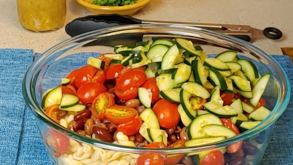 A Refreshing Summer Dish-Mediterranean Pasta Salad #summerpastasalad #pastasalad #summerfood A Refreshing Summer Dish-Mediterranean Pasta Salad #summerpastasalad #pastasalad #summerfood