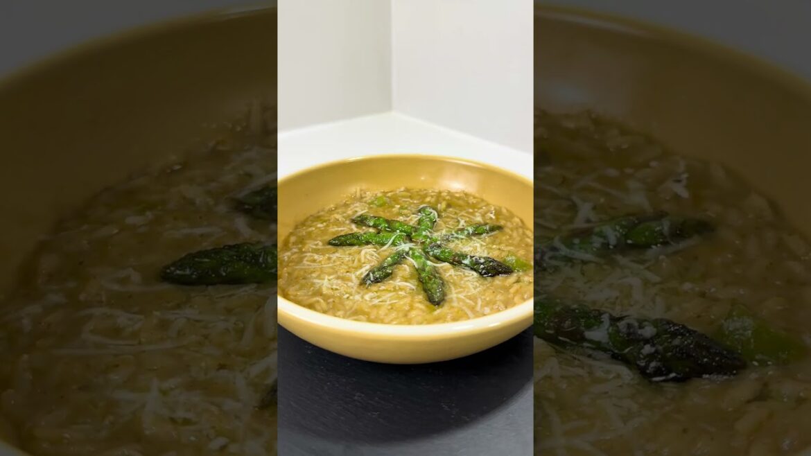 un délicieux risotto aux asperges