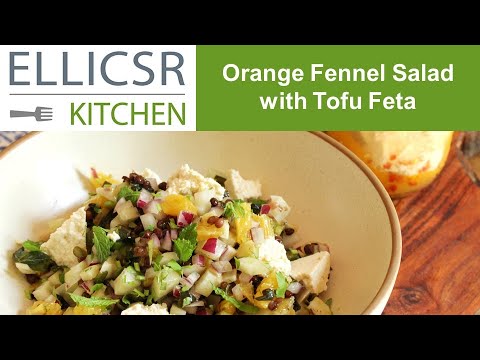 Orange Fennel Salad with Tofu Feta Orange Fennel Salad with Tofu Feta