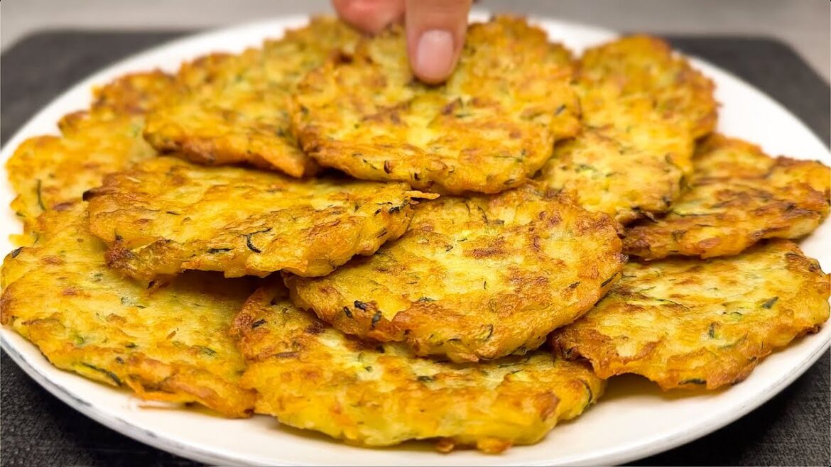 This recipe has driven everyone crazy! Just grate potatoes and zucchini! So easy and delicious!