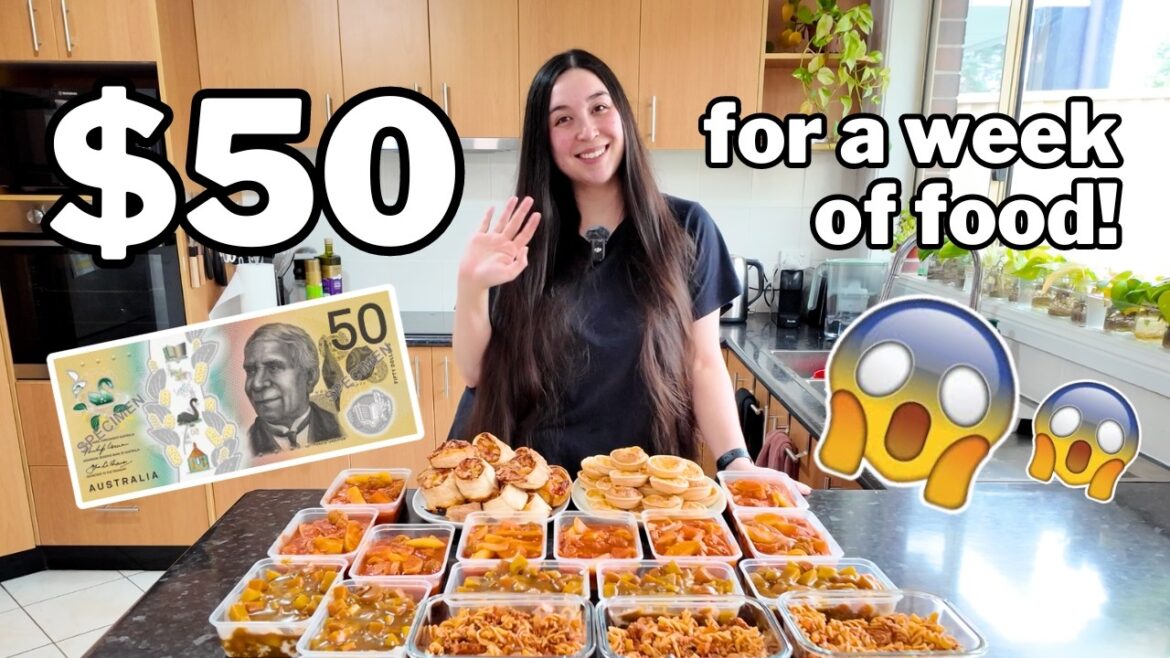 Spending only $50 for a WEEK's worth of food - CHEAP meal prep ideas!