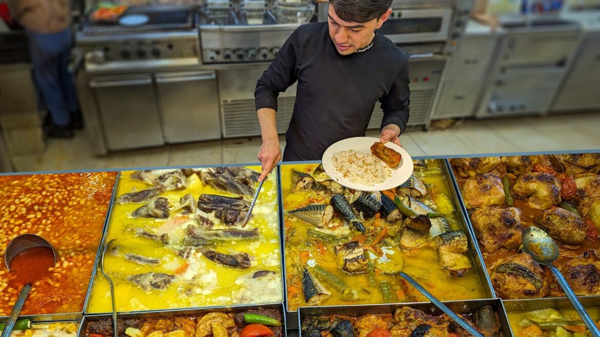 Inside a Turkish Street Restaurant Authentic Meat and Veggie Dishes Inside a Turkish Street Restaurant Authentic Meat and Veggie Dishes