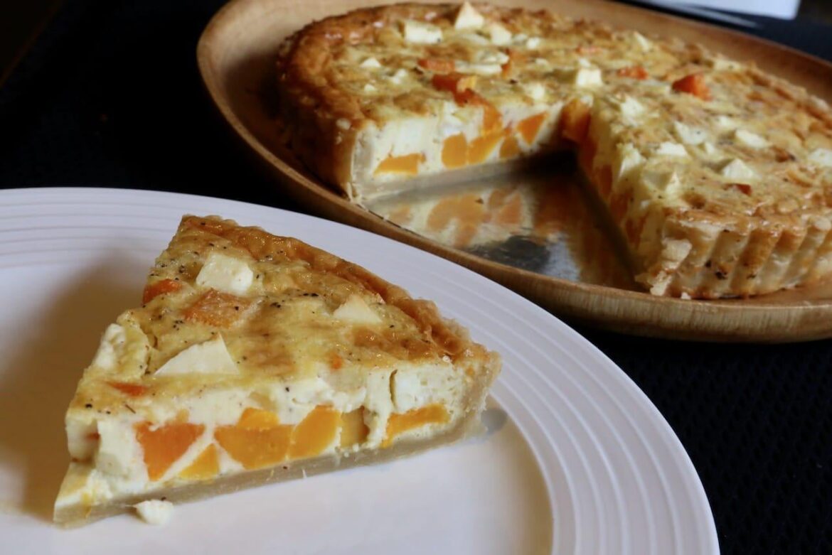 Roasted Pumpkin and Feta Quiche