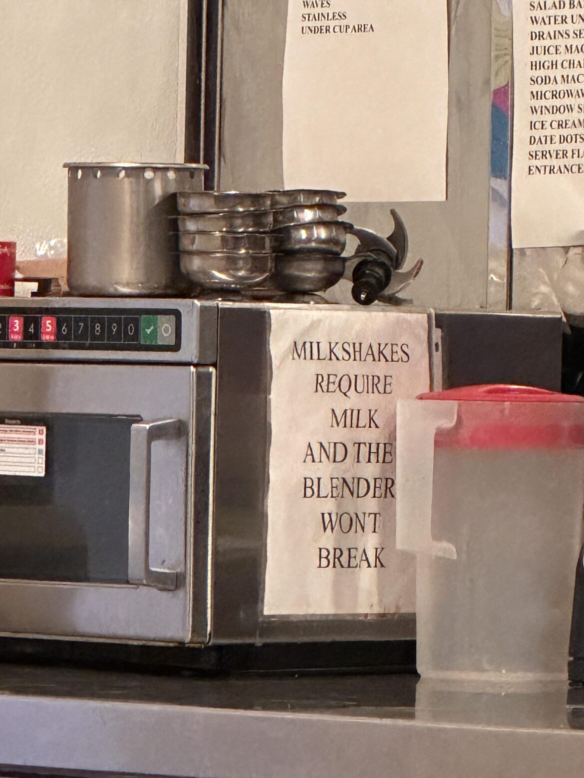 Spotted in a dennys; how many times did it take for this sign to be made?