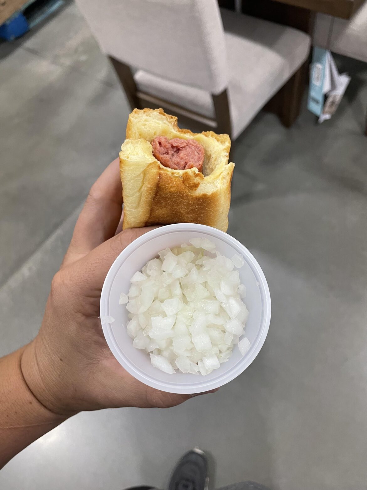 Costco Hotdog and Onion!