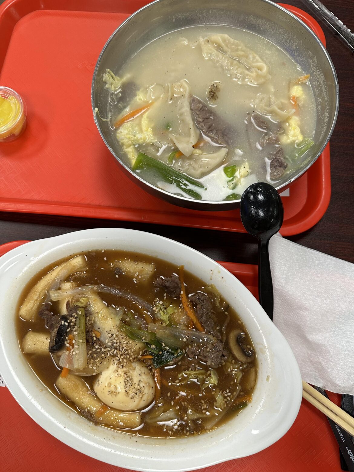 Ordered from the Lotte market food court for the first time, for me and my baby. Assumed they were small portions.. I have so many leftovers to take home