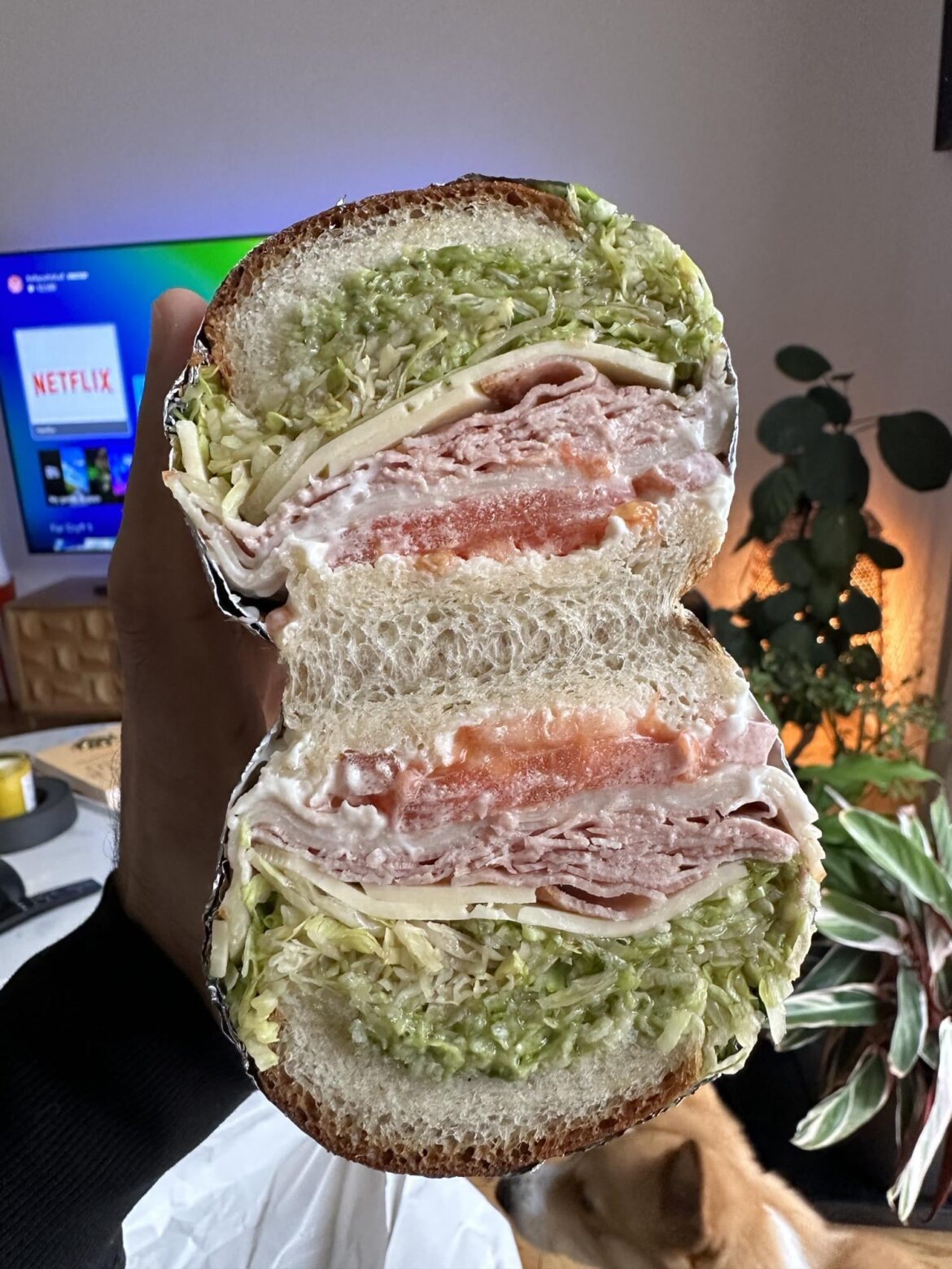 Ham, turkey club on a sesame cruncher