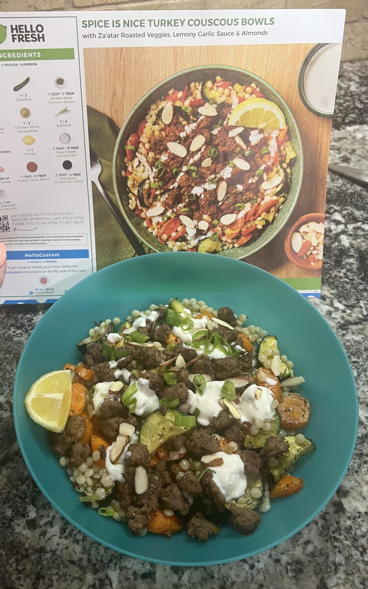 Spice is nice turkey couscous bowl