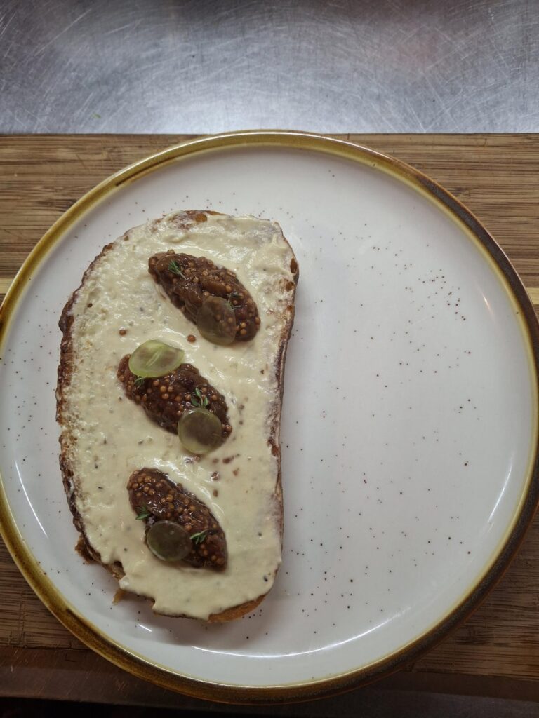 "PB&J" - sourdough, grape mostarda, foie gras mousse