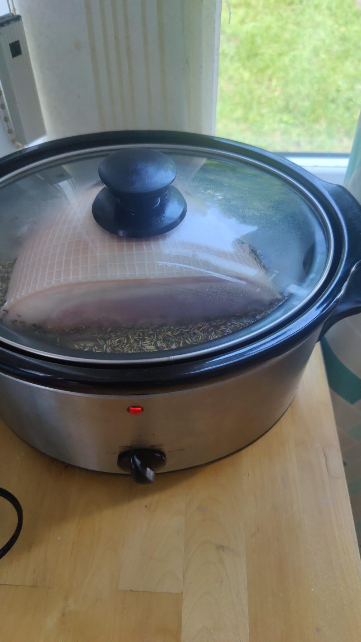 Gammon joint too large for my single bloke, slow cooker