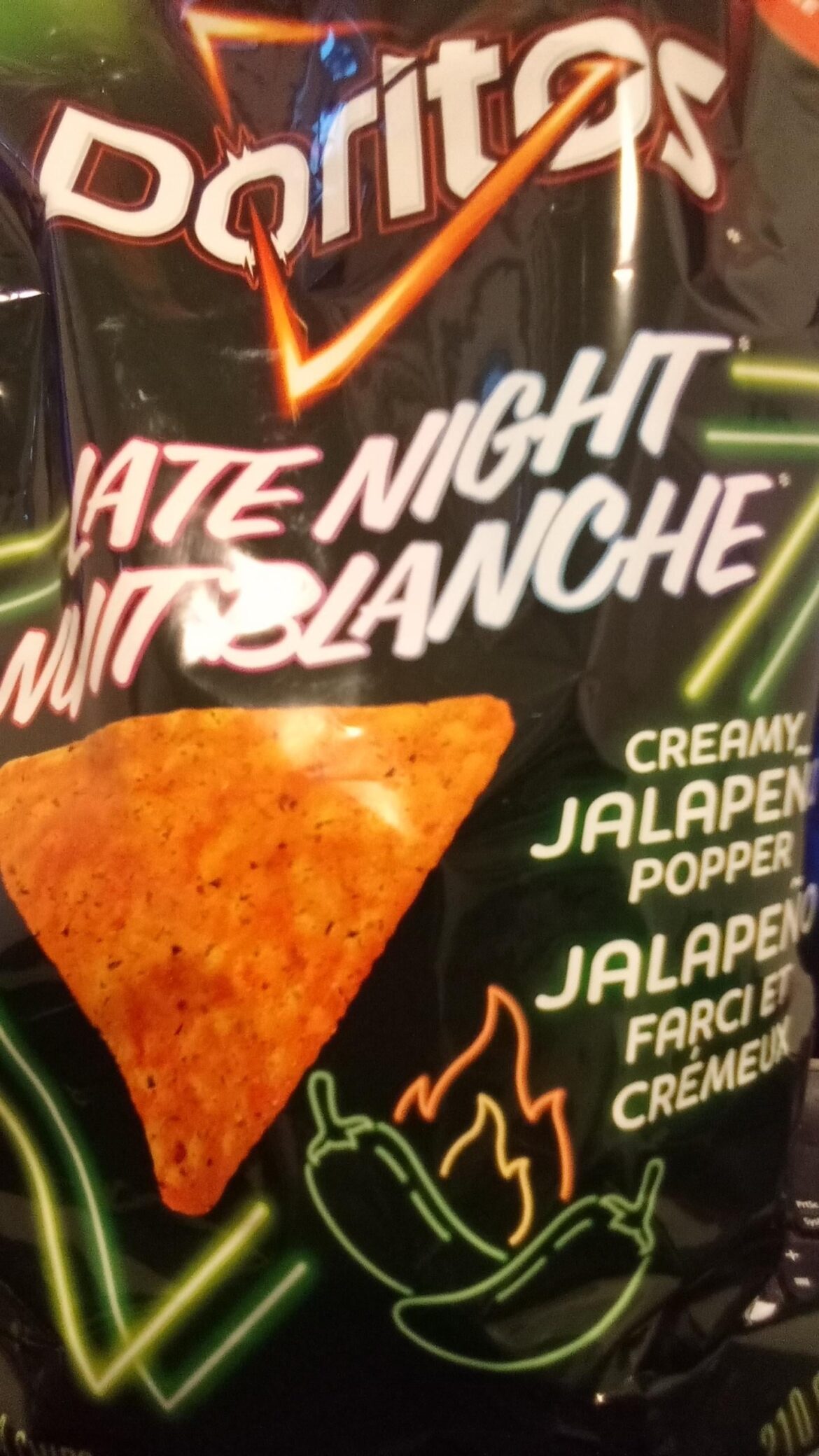 Doritos Late Night Creamy Jalapeño Popper. Good jalapeño flavor and kick, but wish there was more of a creamy/cream cheese flavor to it.