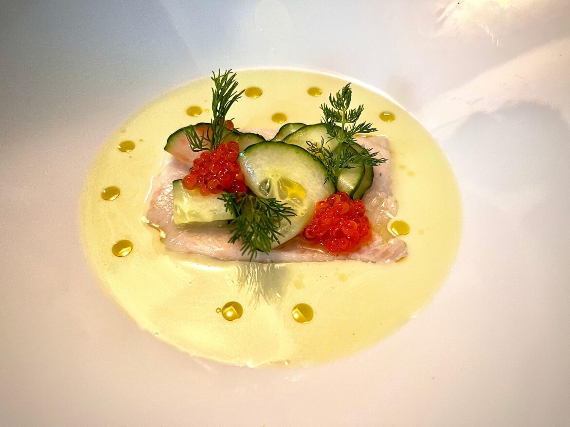 Trout | Cucumber | Trout Caviar | Buttermilk | Mint-Rosemary-Oil