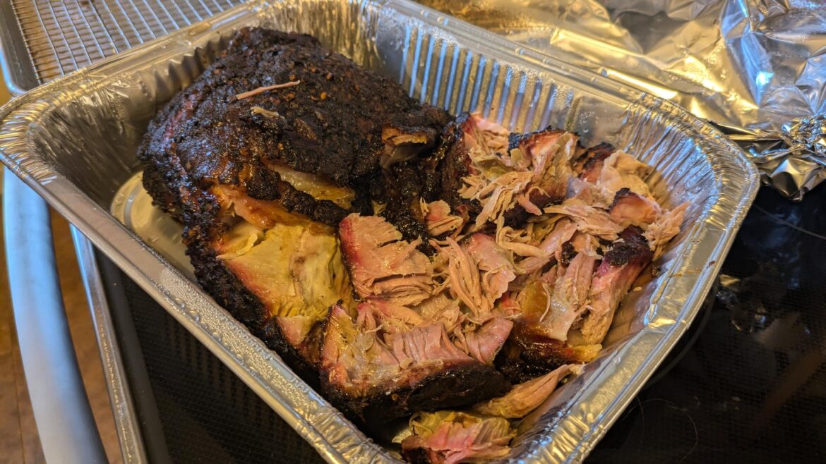 First pork shoulder on the Camp Chef WW pro 36. Turned out great! First pork shoulder on the Camp Chef WW pro 36. Turned out great!