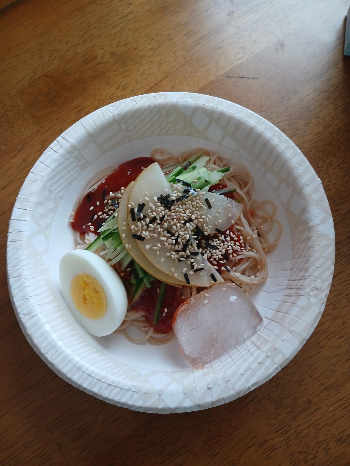 Wife made me spicy cold noodle.