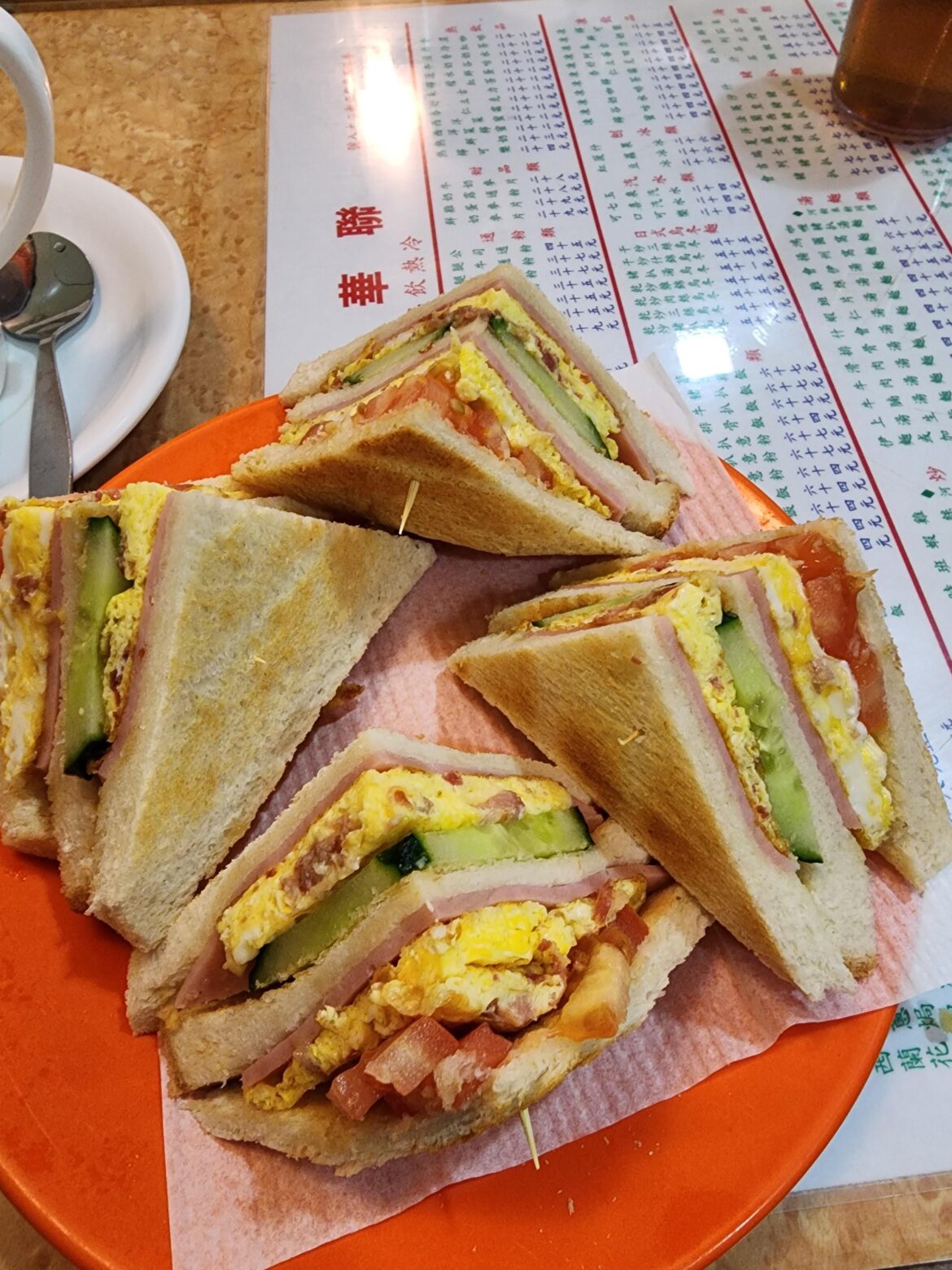 Hong Kong style club sandwich