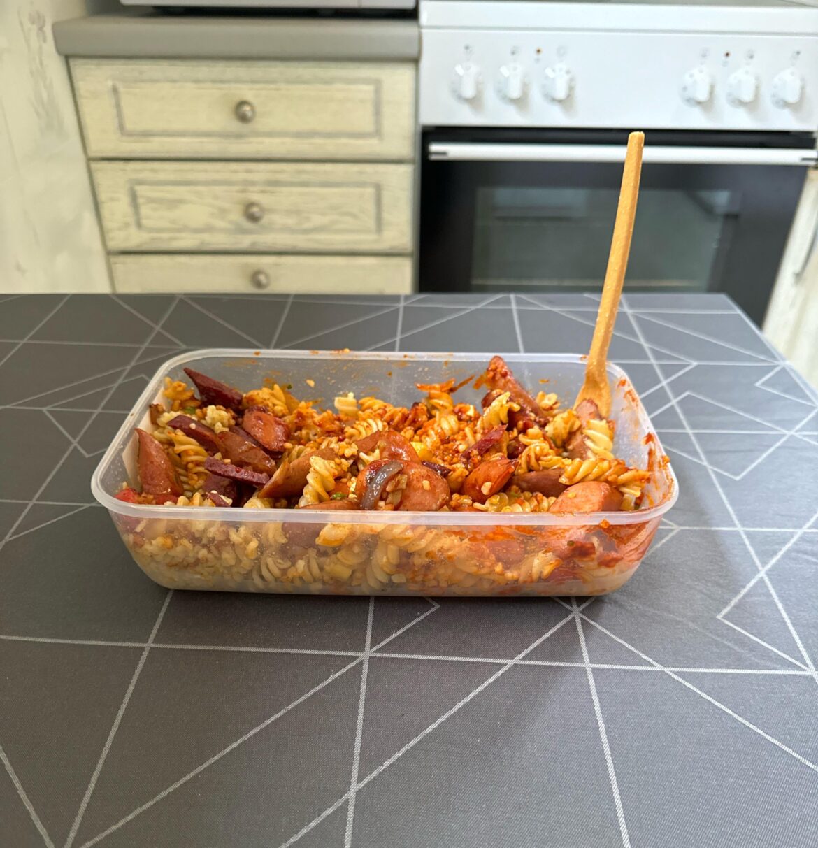 I think I went too far this time (7 grams of buldak sauce and one shin ramen spice packet)