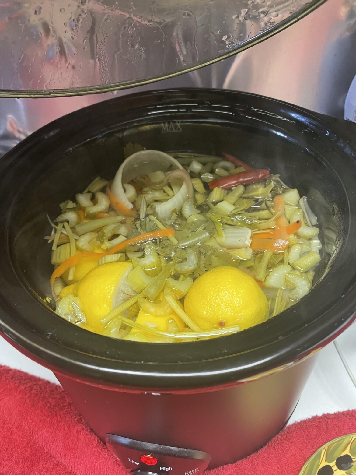 Making stock in the slow cooker today!
