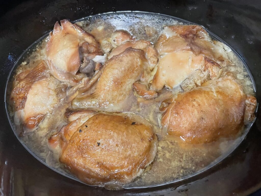 Garlic teriyaki chicken thighs