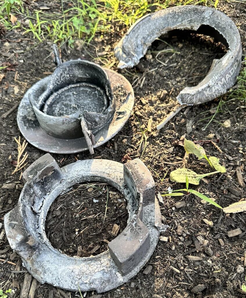 Don’t “clean” the chimney inside the grill