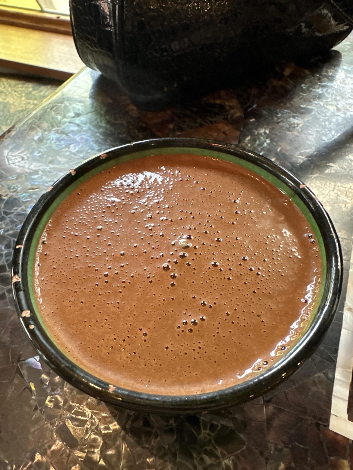 Tried to most delicious and unique beverage at a new cafe today: Aztec drinking chocolate. Does anyone here serve this regularly? How is it made? Tried to most delicious and unique beverage at a new cafe today: Aztec drinking chocolate. Does anyone here serve this regularly? How is it made?