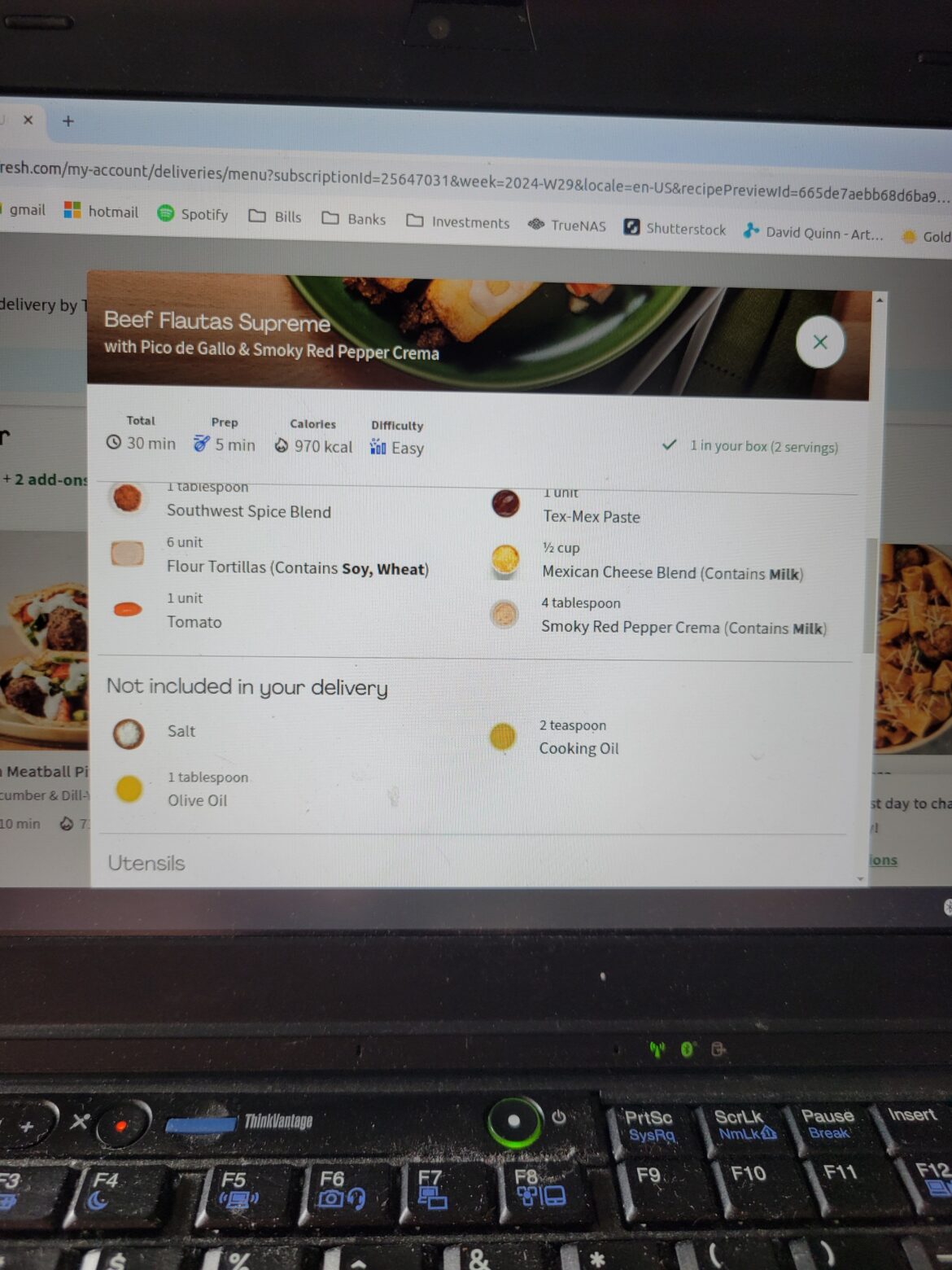 None of my meals came with the protein