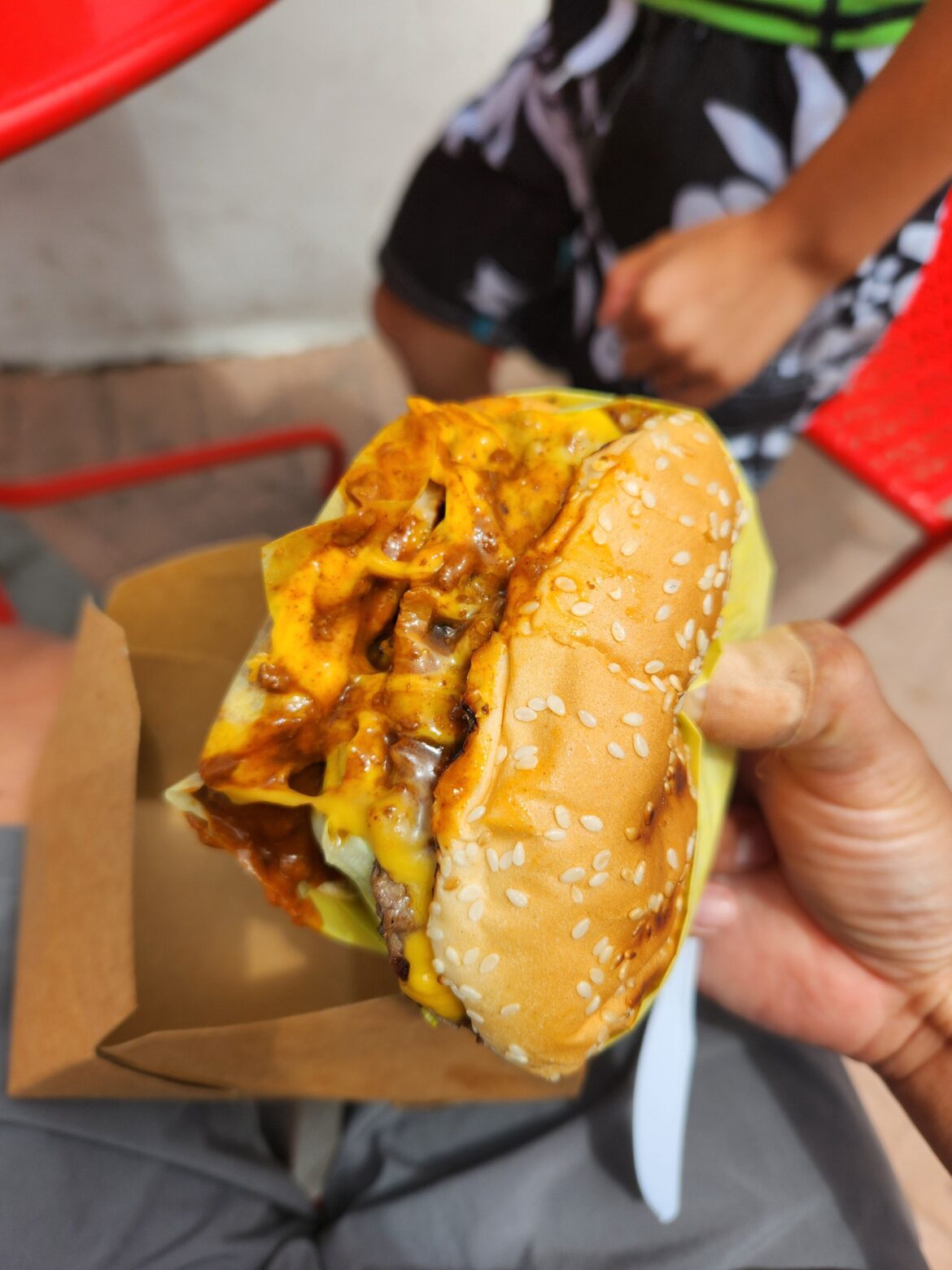 Chili cheeseburger and chili fries - Lighthouse Fountain and Grill, Marina del Rey ($20 with a large bottled root beer)