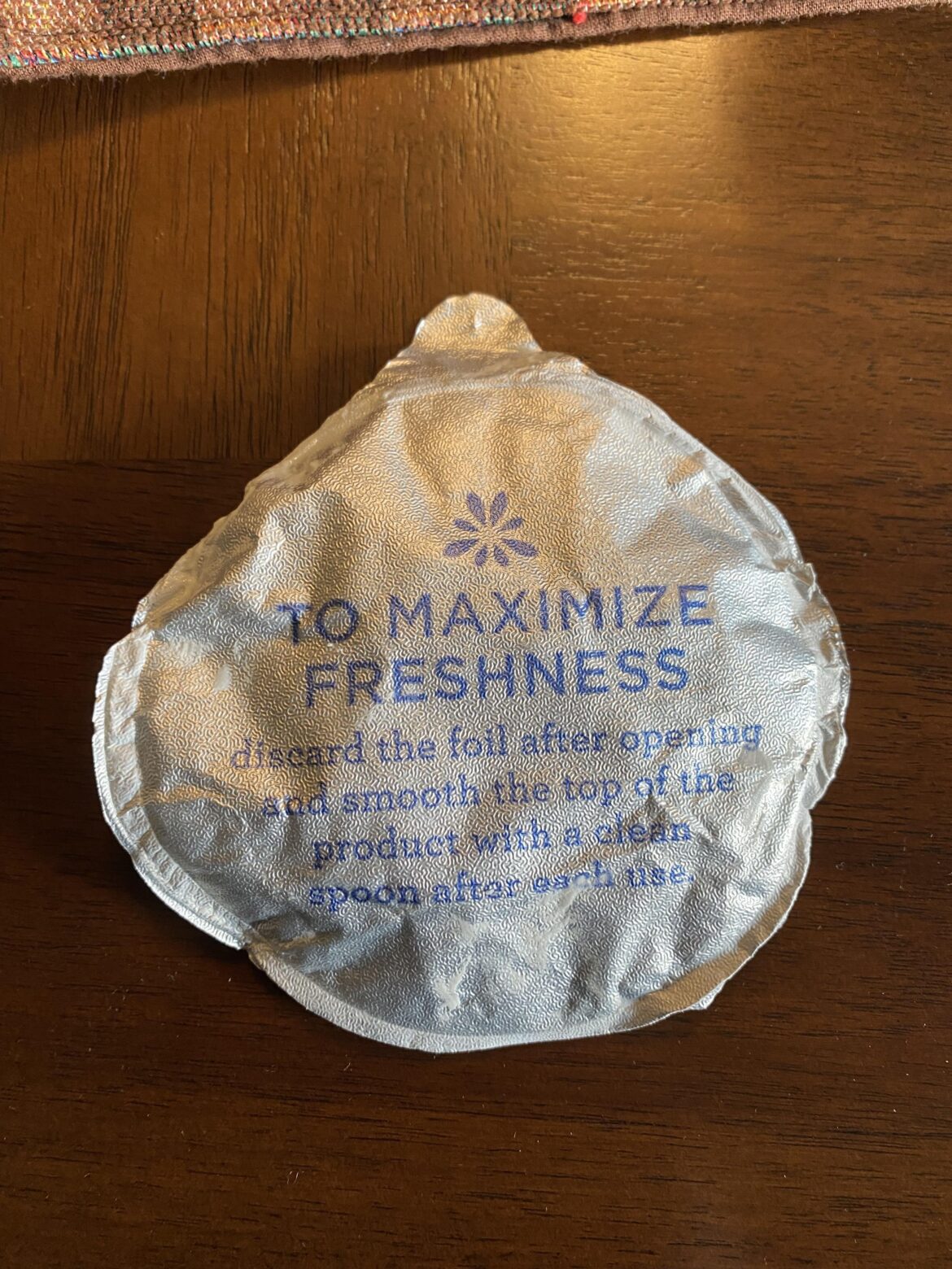 This is for all you psychopaths that keep the foil in the sour cream