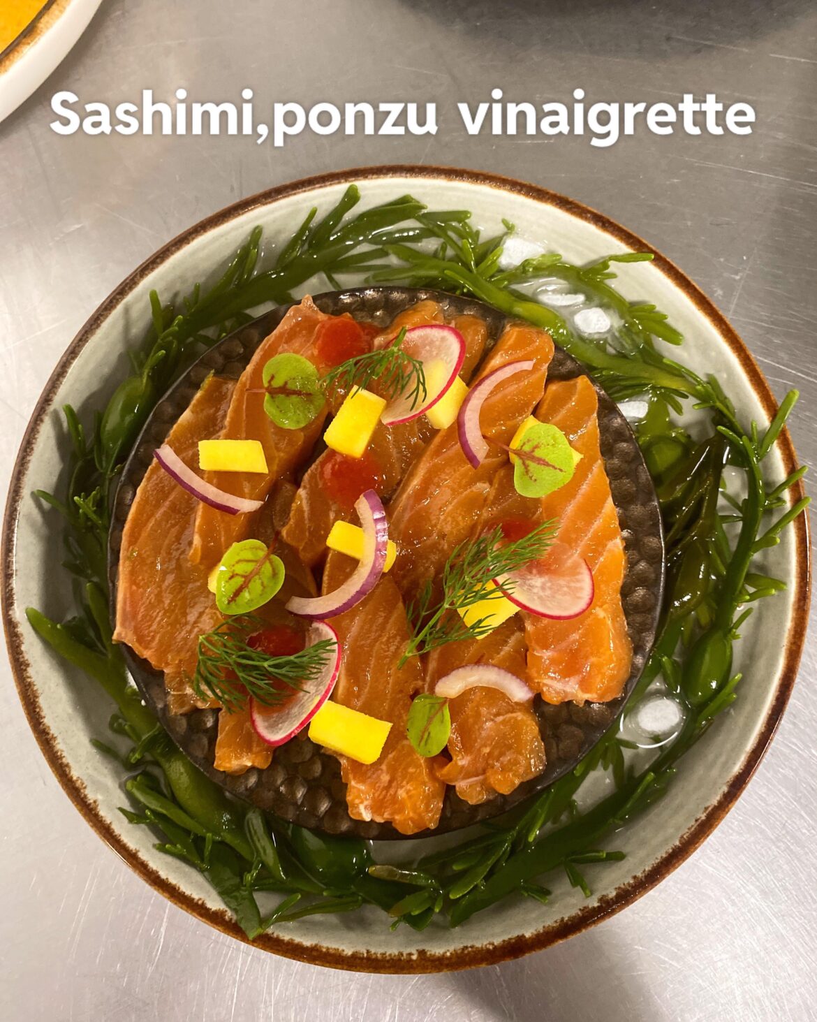 Sashimi, ponzu vinagrette