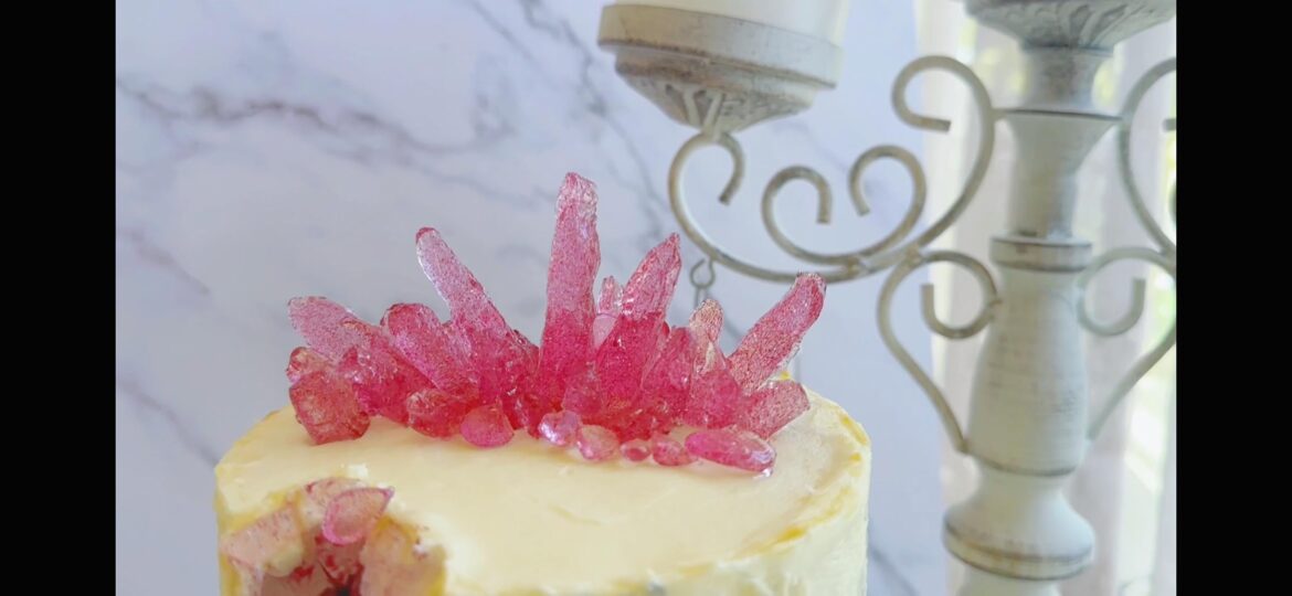 DIY Isomalt crystals made by aluminum foil