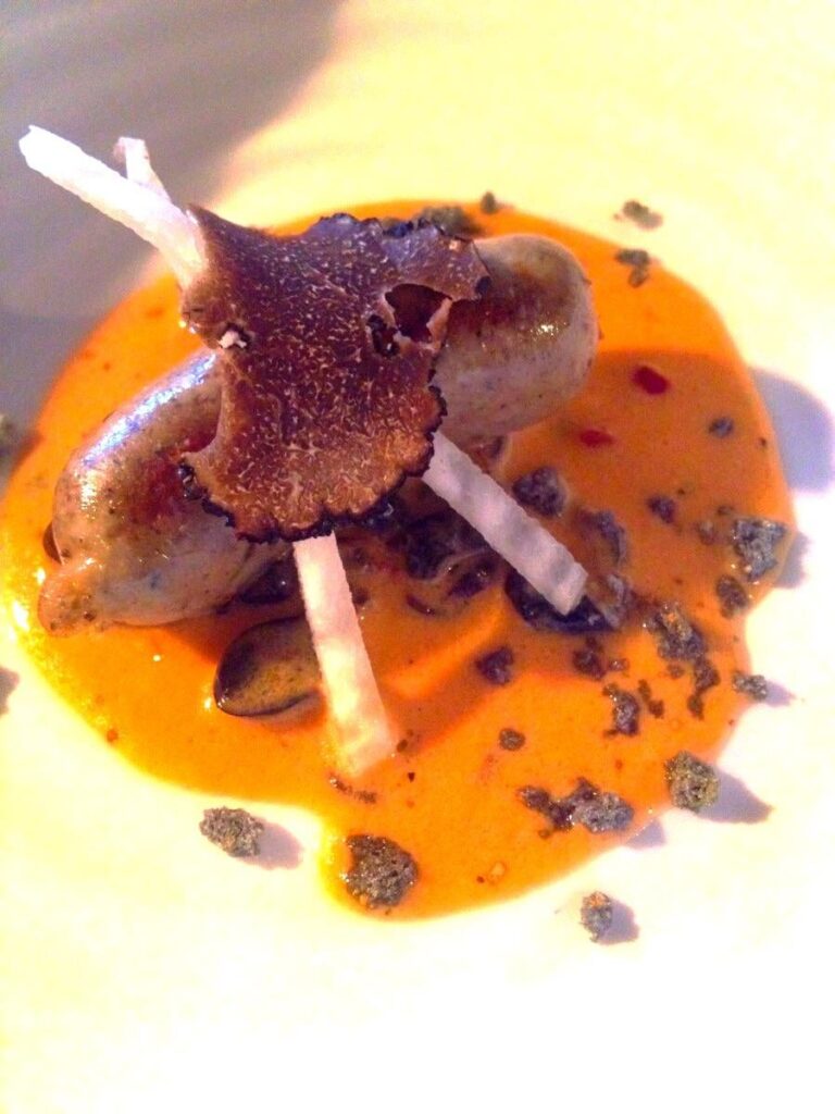 Snail sausage with truffle