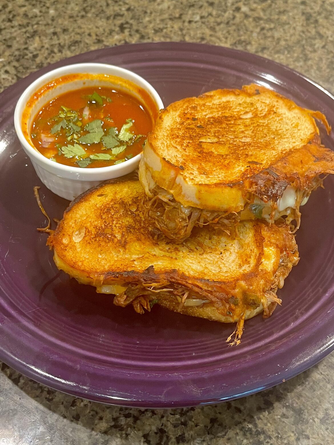 [homemade] birria grilled cheese