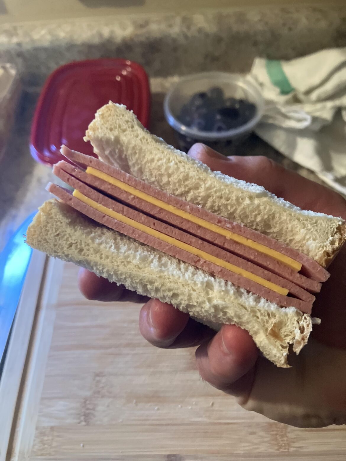 Our family is taking forever to get here for brunch, so my wife and I shared a sandwich as an appetizer since won’t be having brunch for hours