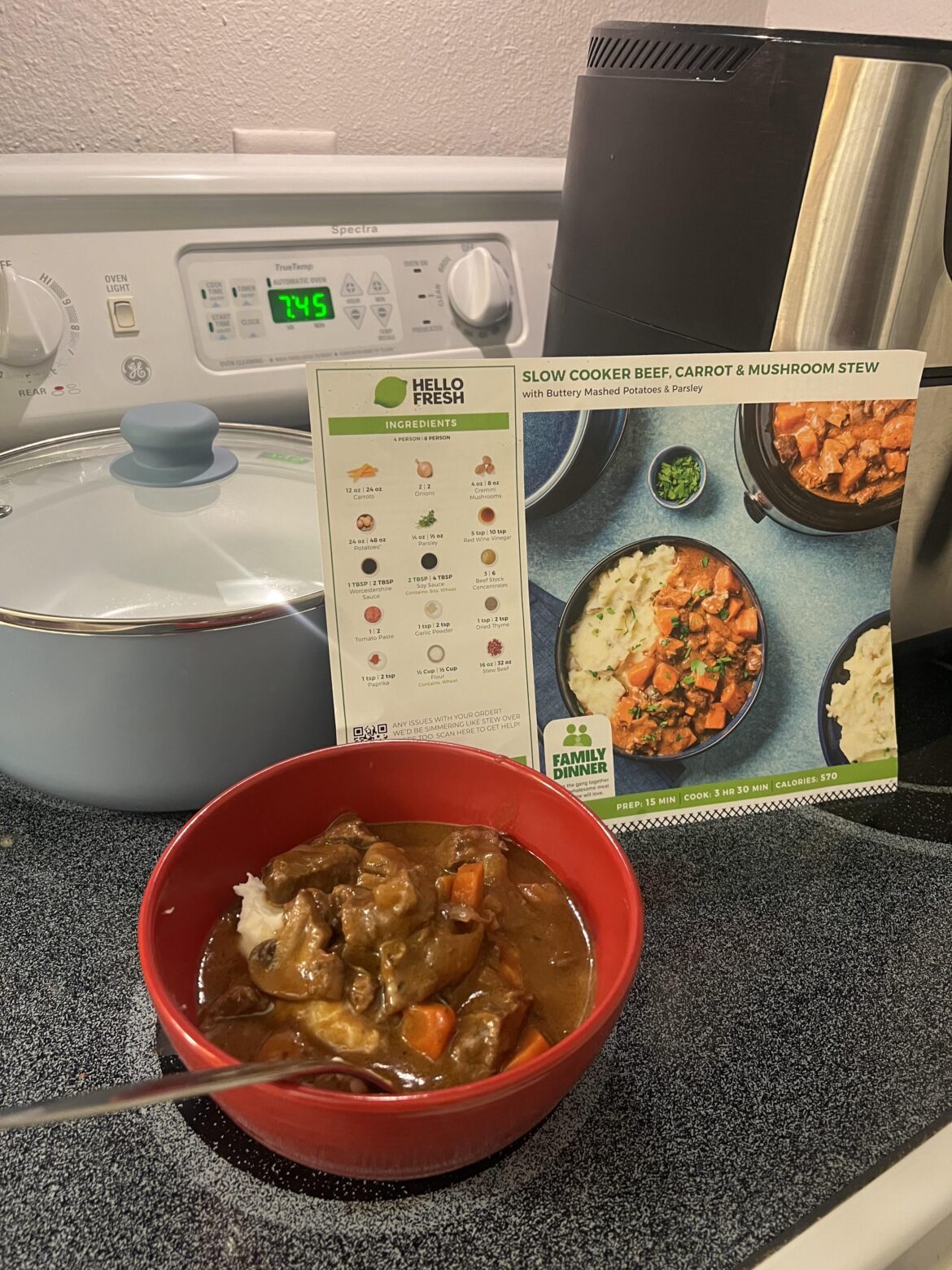 Slow Cooker Beef, Carrot, & Mushroom Stew is amazing
