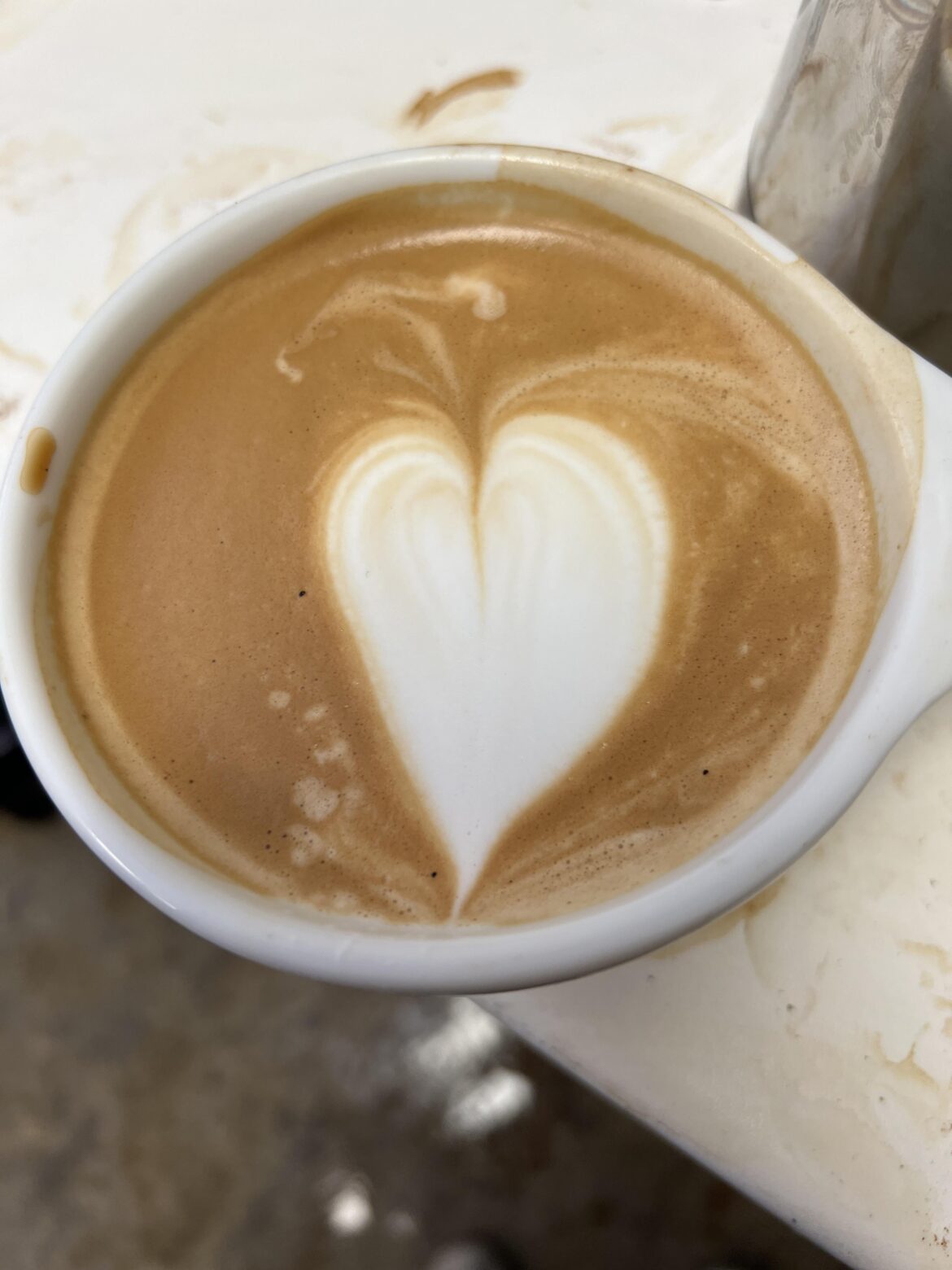 My first latte art attempt