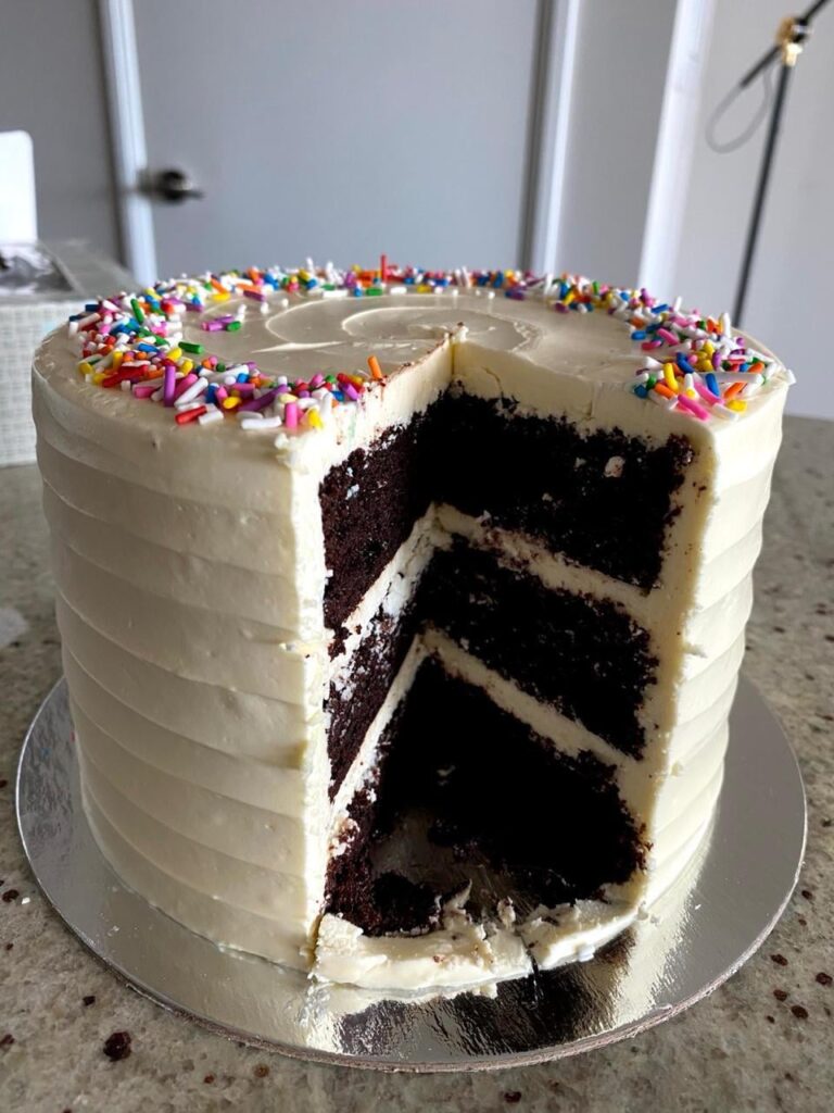Chocolate vanilla birthday cake