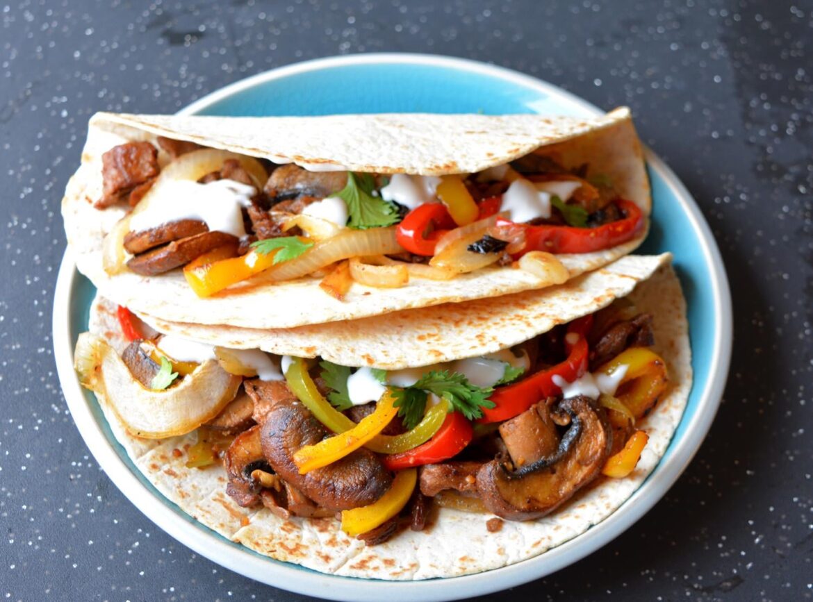 34 g protein & 357 cals for both Beyond Steak Fajitas