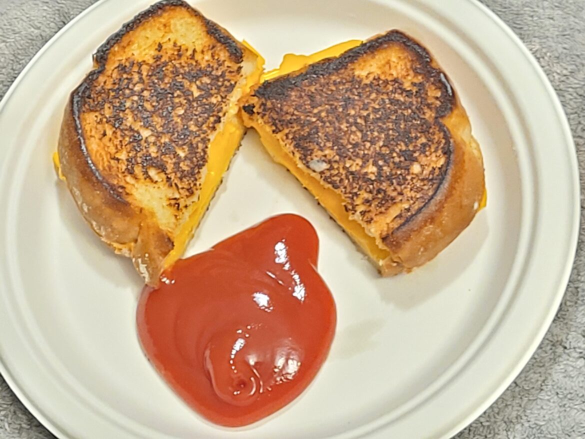 Last minute grilled cheese sandwich